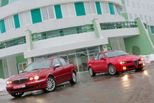 Alfa Romeo 159 vs. Jaguar X-Type:  